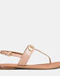 COACH®,GRACIE SWAGGER SANDAL,Leather,Beechwood,Angle View