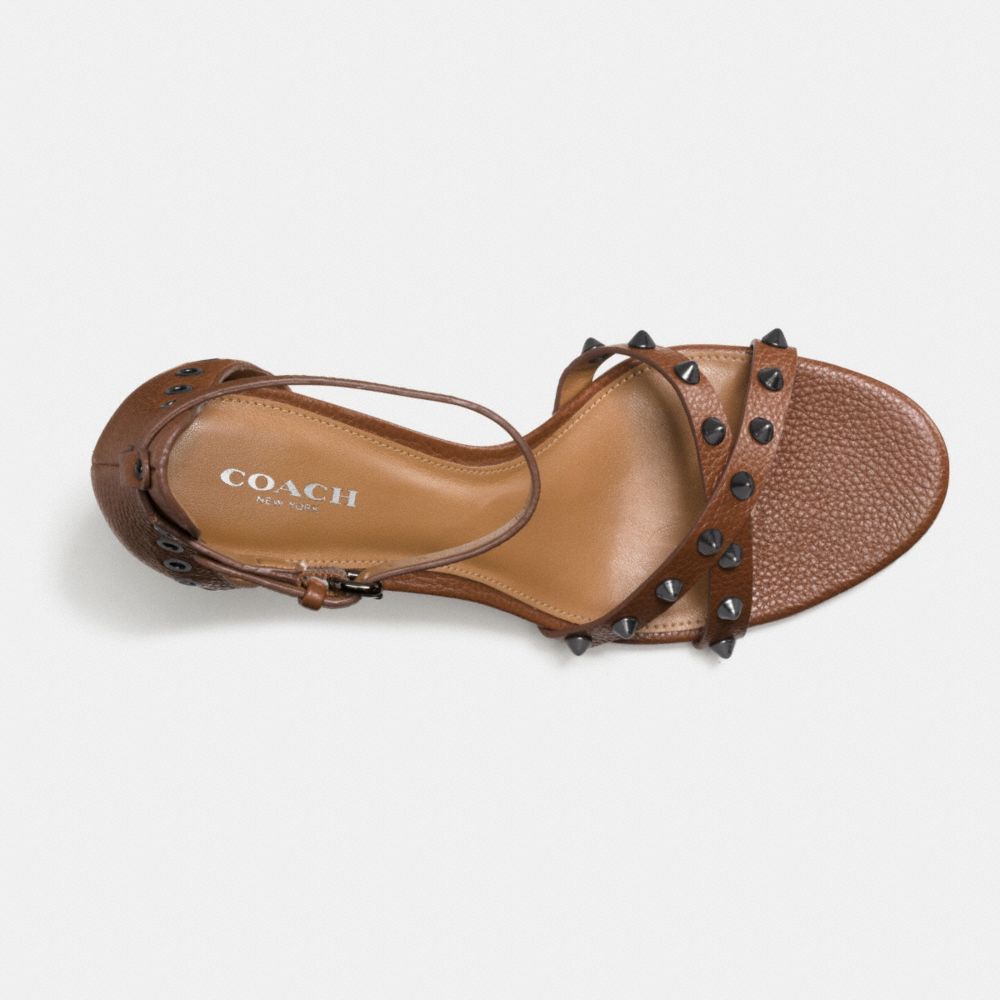 COACH®,MAY HEEL,Leather,Saddle,Inside View,Top View