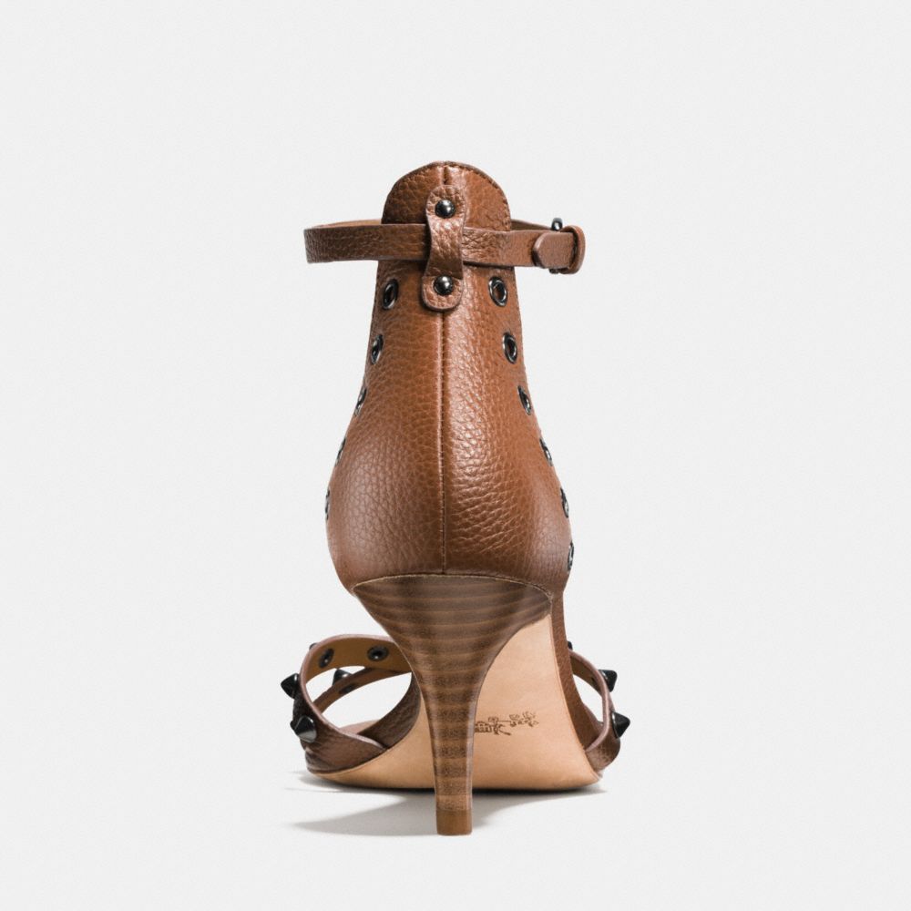COACH®,MAY HEEL,Leather,Saddle,Alternate View