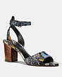 COACH®,PIPHER HEEL,Printed Exotic Leather,CNFLR L FG/FLX CNFLR,Front View