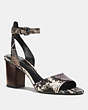 COACH®,PIPHER HEEL,Printed Exotic Leather,FG IVORY/ BWOOD FOG,Front View