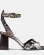 COACH®,PIPHER HEEL,Printed Exotic Leather,FG IVORY/ BWOOD FOG,Angle View