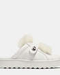 COACH®,LO TOP SLIDE SNEAKER,Mixed Material,PALE WHITE/NATURAL,Angle View