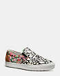 COACH®,C103 SNEAKER,Leather,Black Ivory/Pink,Front View
