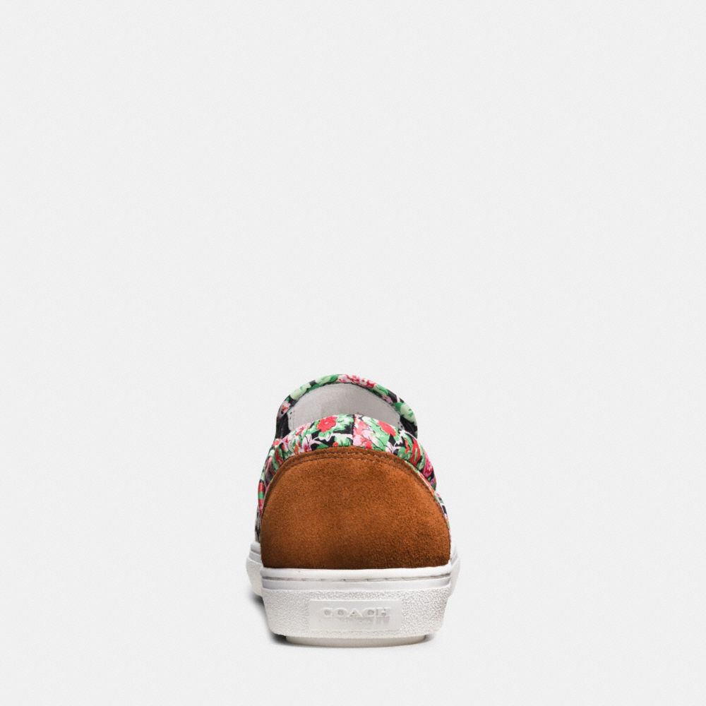 COACH®,C103 SNEAKER,Leather,Black Ivory/Pink,Alternate View