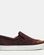 COACH®,C103 SNEAKER,Suede,New Oxblood,Angle View