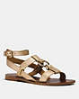 COACH®,ELAINE SANDAL,Leather,Gold,Front View
