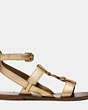 COACH®,ELAINE SANDAL,Leather,Gold,Angle View