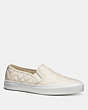 COACH®,CHRISSY SNEAKER,Leather,Chalk,Front View