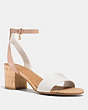 COACH®,THOMPSON HEEL,Leather,Chalk/Beechwood,Front View