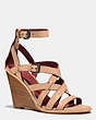 COACH®,DAWN WEDGE,Leather,Beechwood,Front View