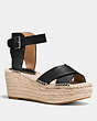 COACH®,PRIMROSE WEDGE,Leather,Black,Front View