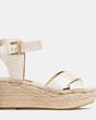 COACH®,PRIMROSE WEDGE,Leather,Chalk,Angle View