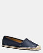 COACH®,RAIN FLORAL RIVETS FLAT,Leather,NAVY,Front View