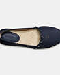 COACH®,RAIN FLORAL RIVETS FLAT,Leather,NAVY,Inside View,Top View