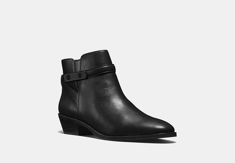 COACH®,COLEEN BOOTIE,Leather,Black,Front View