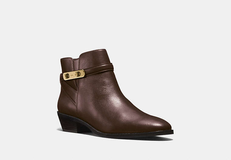 COACH®,COLEEN BOOTIE,Leather,Chestnut,Front View