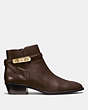 COACH®,COLEEN BOOTIE,Leather,Chestnut,Angle View