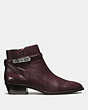 COACH®,COLEEN BOOTIE,Leather,Warm Oxblood,Angle View