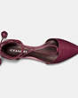 COACH®,JOHNSON TEA ROSE FLAT,Leather,Burgundy,Inside View,Top View