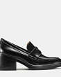 COACH®,HEATH LOAFER,Leather,Black,Angle View