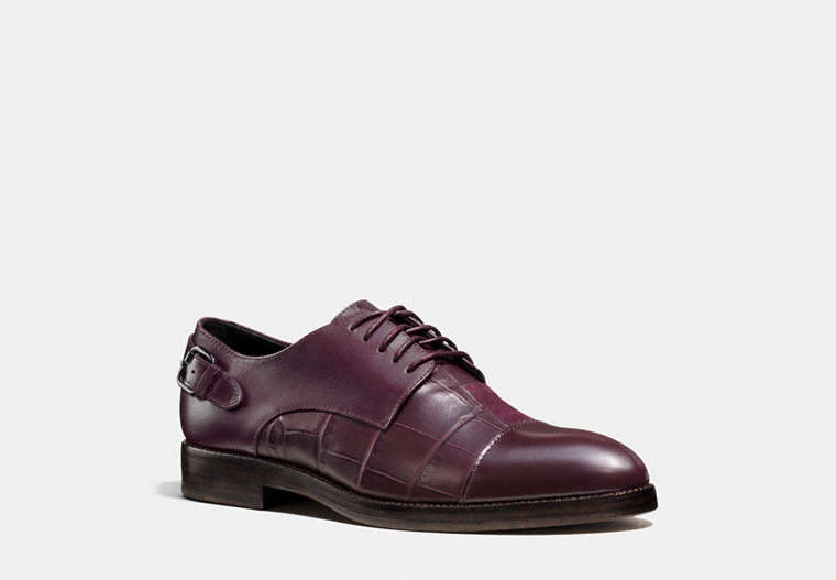 COACH®,WAVERLY PATCHWORK OXFORD,Mixed Material,Wm Oxblood/Wm Oxblood,Front View