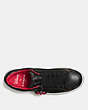 COACH®,MICKEY C101 SNEAKER,Leather,Black,Inside View,Top View