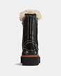 COACH®,MOTO HIKER BOOT WITH SHEARLING,Leather,Black,Alternate View