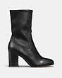COACH®,BOND BOOTIE,Leather,Black,Angle View