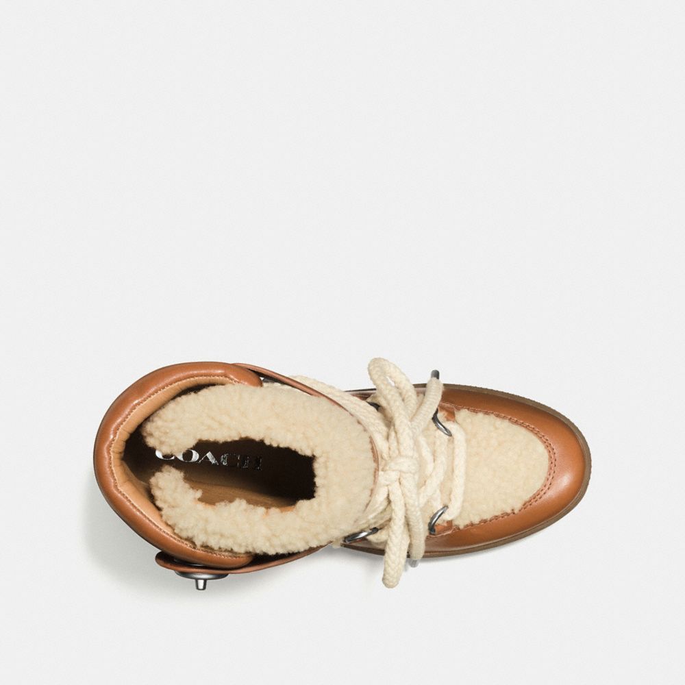 COACH®,Monroe Shearling Bootie,,Inside View,Top View