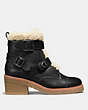 COACH®,PRESTON BOOTIE,Mixed Material,Black/Natural,Angle View