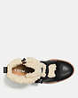 COACH®,PRESTON BOOTIE,Mixed Material,Black/Natural,Inside View,Top View