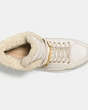 COACH®,RICHMOND SHEARLING SNEAKER,Mixed Material,CHALK/NATURAL,Inside View,Top View