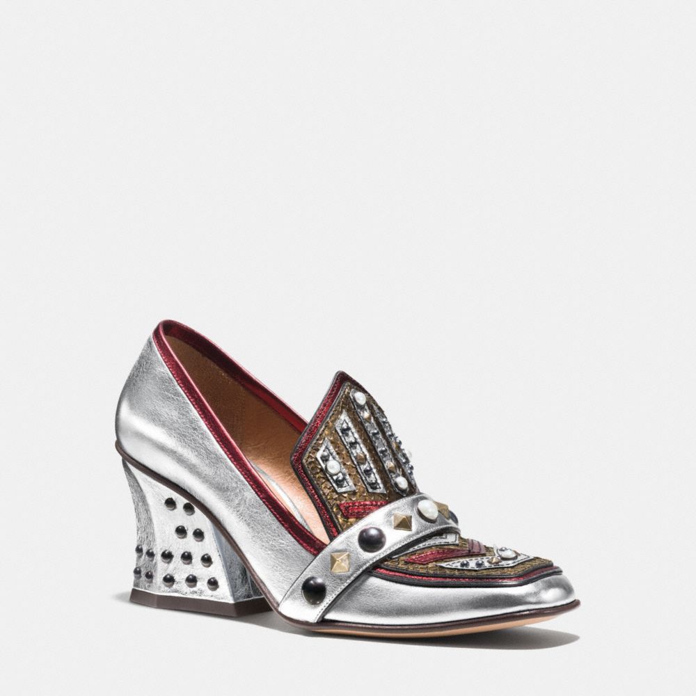 High Vamp Loafer With Shield