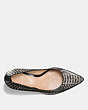 COACH®,SMITH BEADCHAIN HEEL IN SNAKESKIN,reptile,BLACK WHITE,Inside View,Top View