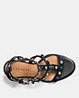 COACH®,ISABEL STUDDED SANDAL,Leather,Black,Inside View,Top View