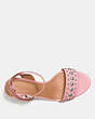 COACH®,PAIGE STUDDED HEEL,Leather,PINK/PINK,Inside View,Top View