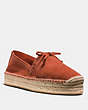COACH®,RAE ESPADRILLE,Suede,Terracotta.,Front View