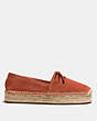 COACH®,RAE ESPADRILLE,Suede,Terracotta.,Angle View