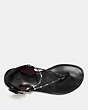 COACH®,CLARKSON SANDAL,Mixed Material,BLACK/BLACK WHITE,Inside View,Top View