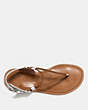 COACH®,CLARKSON SANDAL,Mixed Material,CHALK/SADDLE,Inside View,Top View