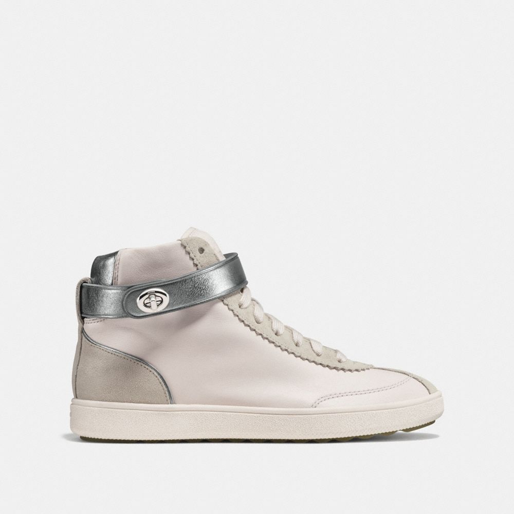 COACH®,C213 High Top Sneaker,,Angle View