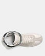 COACH®,C213 HIGH TOP SNEAKER,Leather,Chalk,Inside View,Top View