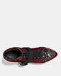 COACH®,C203 HIGH TOP SNEAKER WITH STUDS,Leather,RED BLACK/BLACK,Inside View,Top View