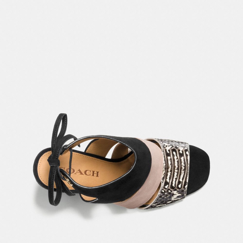 Minetta Sandal With Snakeskin