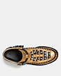 COACH®,ROCCASIN CUT OUT SNEAKER,Leather,Copper Black/Black,Inside View,Top View