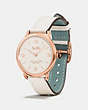 COACH®,DELANCEY SLIM WATCH, 36MM,Leather,Chalk,Angle View