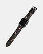 COACH®,APPLE WATCH® STRAP WITH PRINTS,Leather,Black,Angle View