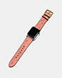 COACH®,APPLE WATCH® STRAP WITH PRINTS,Leather,MELON,Angle View