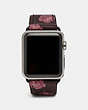 COACH®,APPLE WATCH® STRAP WITH PRINTS,Leather,Rose Print,Front View